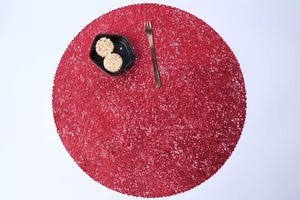 Pvc Round injection hollow placemat