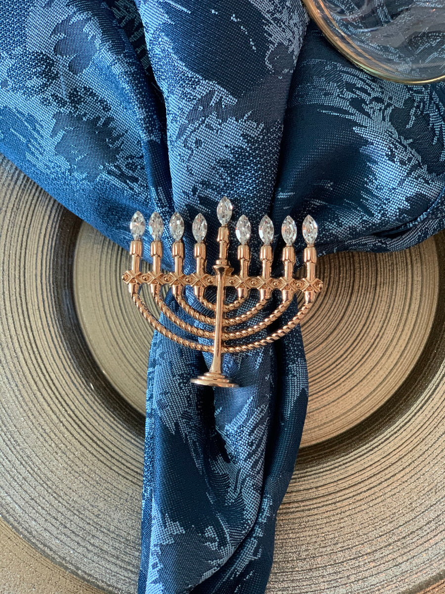 Chanukah Menorah Napkin Rings ModeloTableware